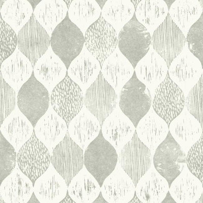 product image for Woodblock Print Wallpaper in Grey from Magnolia Home Vol. 2 by Joanna Gaines 70