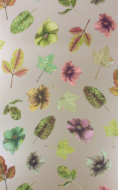 product image for woodland wallpaper in lime russet and plum from the enchanted gardens collection by osborne little 1 51