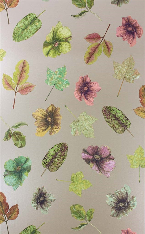 media image for woodland wallpaper in lime russet and plum from the enchanted gardens collection by osborne little 1 276