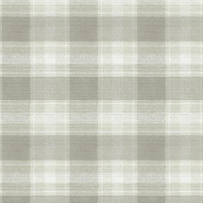 media image for sample woven buffalo check wallpaper in linen from the simply farmhouse collection by york wallcoverings 1 253