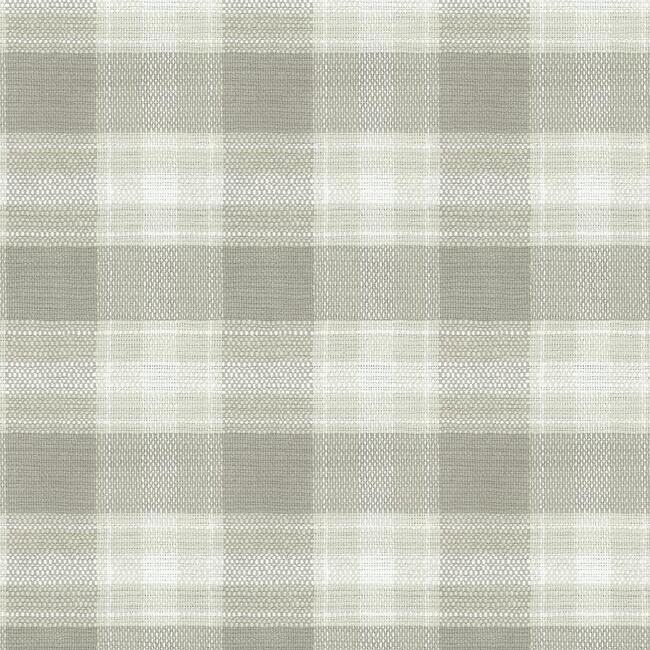 media image for Woven Buffalo Check Wallpaper in Linen from the Simply Farmhouse Collection by York Wallcoverings 245