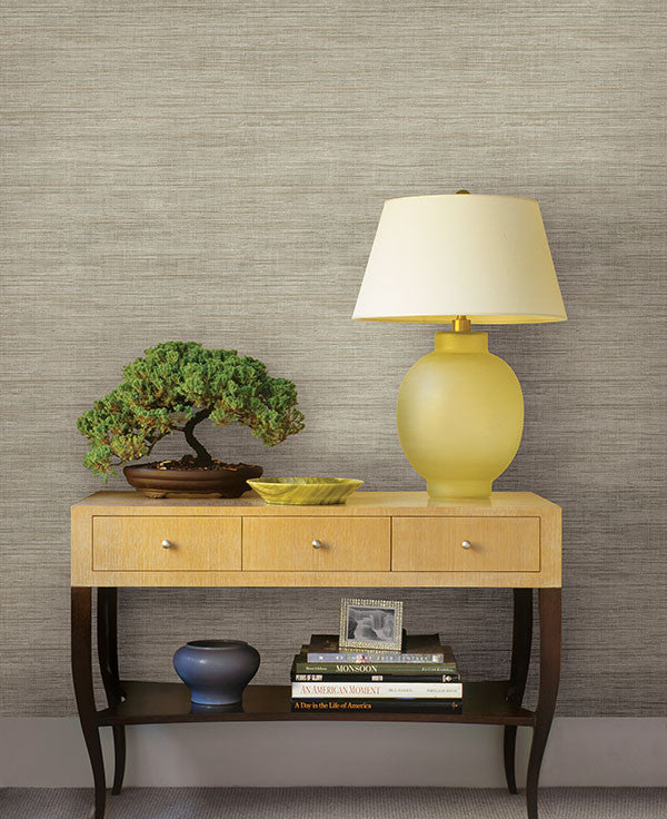media image for Woven Beige Faux Grasscloth Wallpaper from the Essentials Collection by Brewster Home Fashions 299