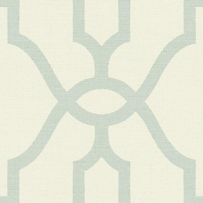 product image of sample woven trellis wallpaper in eggshell blue on cream from magnolia home vol 2 by joanna gaines 1 587