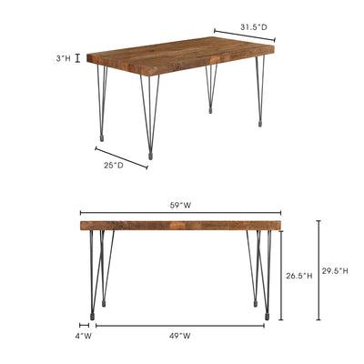 product image for Boneta Dining Table Small Natural 8 55