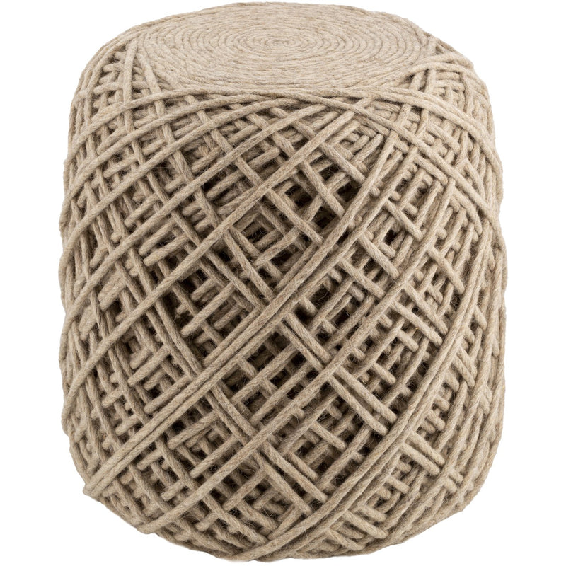 media image for Xena XAPF-002 Hand Woven Pouf in Wheat by Surya 256