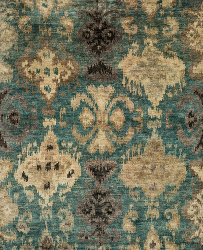 product image for Xavier Hand Knotted Aqua Rug 1 32
