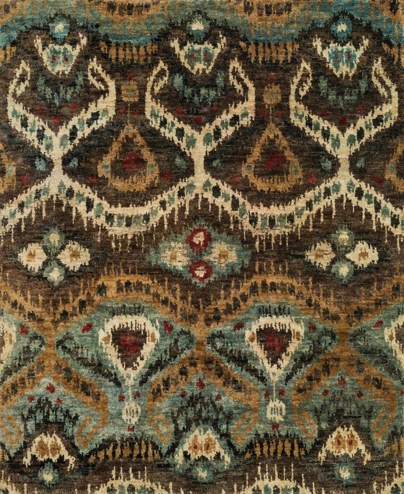 media image for Xavier Hand Knotted Taupe/Aqua Rug 1 264