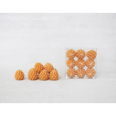 product image for Pinecone Shaped Tealights - Set of 9 2