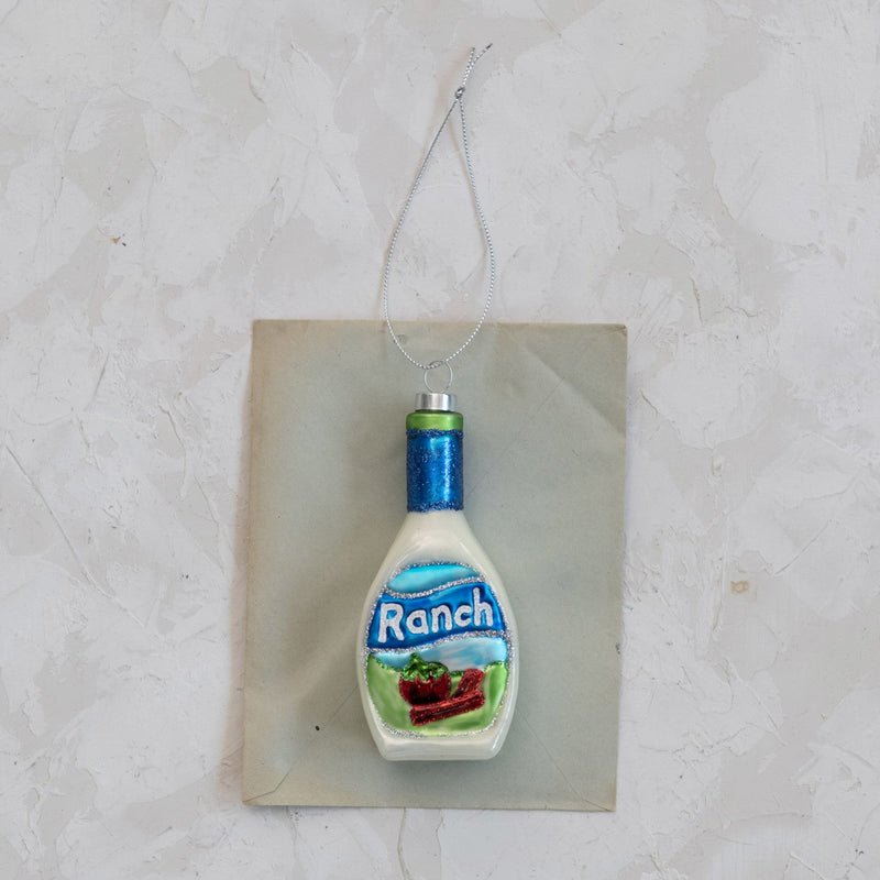 media image for Hand-Painted Ranch Dressing Bottle Ornament 270
