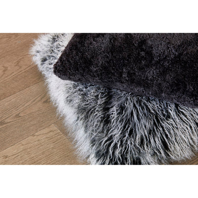 product image for Lamb Fur Pillow Large Black Snow 3 76