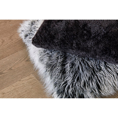 product image for Lamb Fur Pillow Large Black Snow 3 71