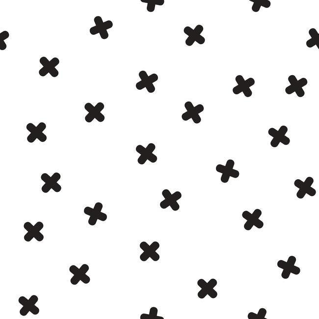 media image for sample x marks the spot peel stick wallpaper in black and white by roommates for york wallcoverings 1 261