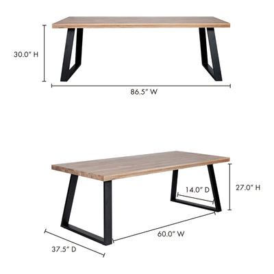 product image for Mila Rectangular Dining Table 11 75