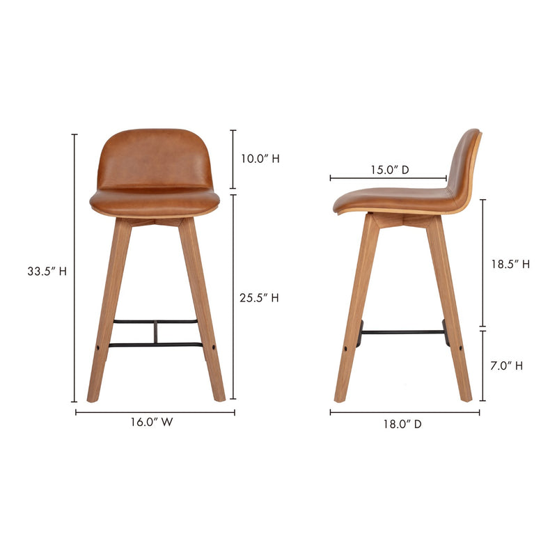 media image for Napoli Leather Counter Stool Tan 8 275