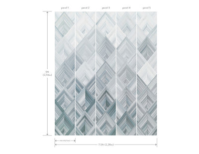product image for Diamond Parquet Mural in Blue from the Murals Resource Library Vol. 2 by York Wallcoverings 89