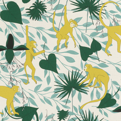 product image for Yellow Climbing Monkeys Wallpaper by Walls Republic 1