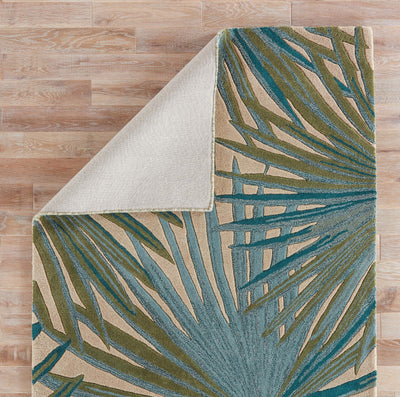 product image for cos33 palmetto handmade floral blue green area rug design by jaipur 7 70