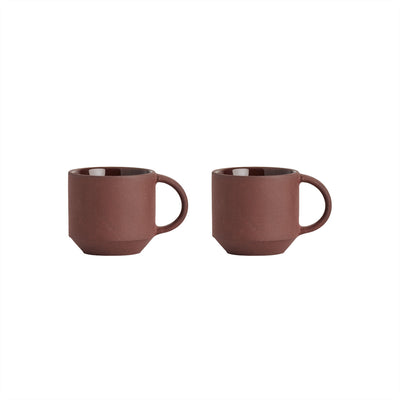 product image for yuka espresso cup set of 2 in dark terracotta 1 42