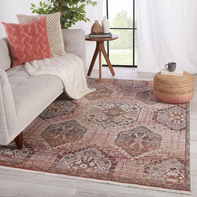 product image for Kyda Medallion Rug in Pink & Gray 31