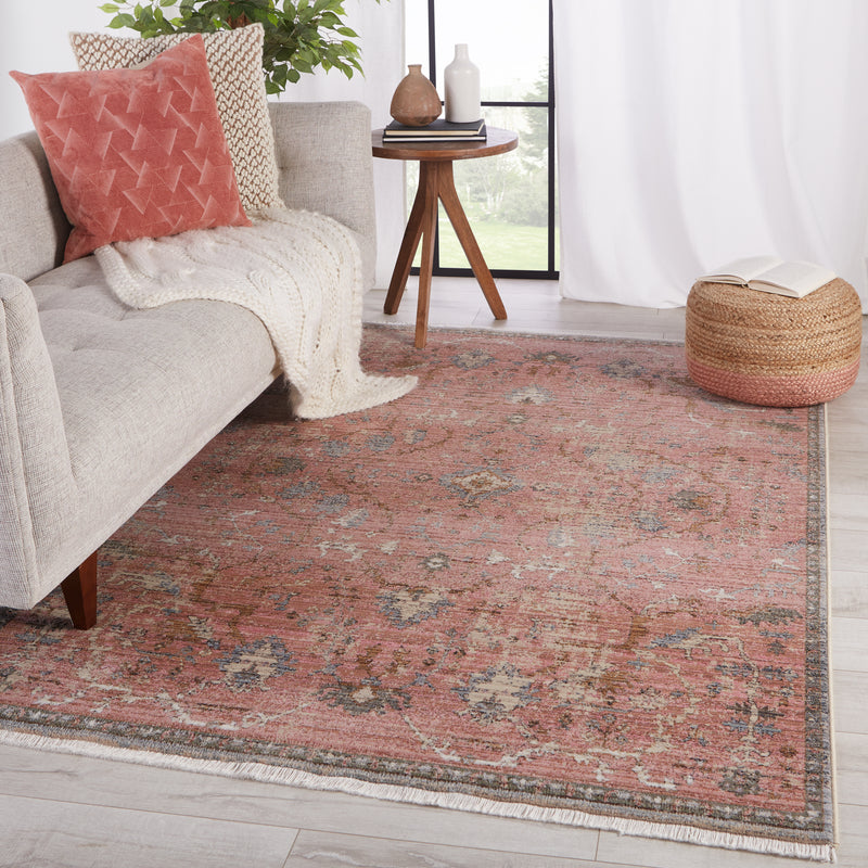 media image for Marcella Oriental Rug in Pink & Gray 29