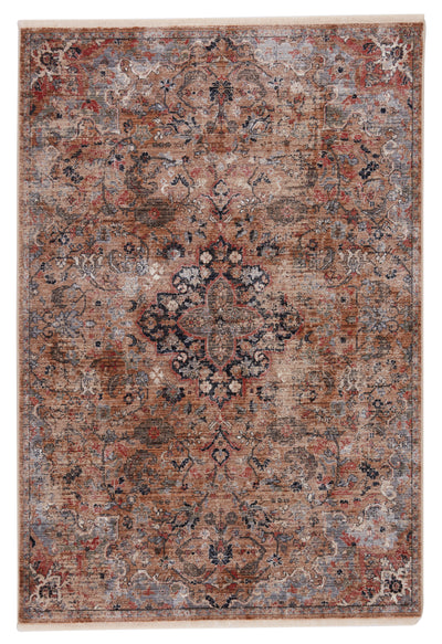 product image for Amena Medallion Rug in Gold & Gray 62