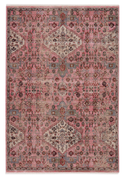 product image for Kerta Medallion Rug in Pink & Beige 31