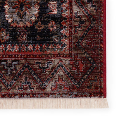 product image for Razia Medallion Rug in Navy & Red 28
