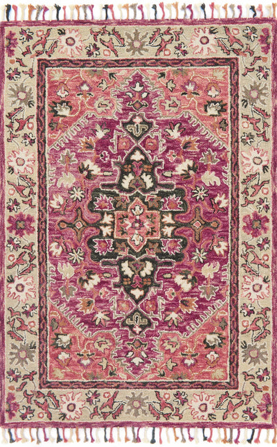 product image for Zharah Rug in Raspberry & Taupe by Loloi 7