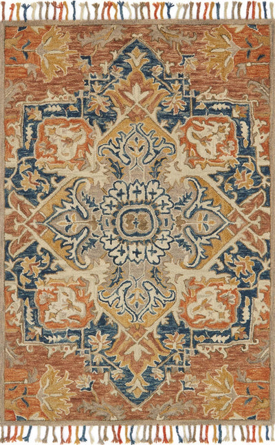 product image for Zharah Rug in Rust & Blue by Loloi 91