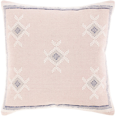 product image of Zakaria ZKA-003 Hand Woven Pillow in Pale Pink & White by Surya 548
