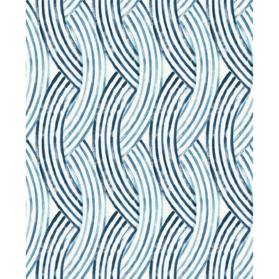 product image of sample zamora brushstrokes wallpaper in blue from the pacifica collection by brewster home fashions 1 587