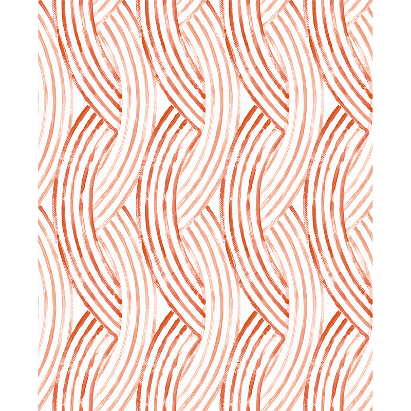 media image for Zamora Brushstrokes Wallpaper in Coral from the Pacifica Collection by Brewster Home Fashions 233