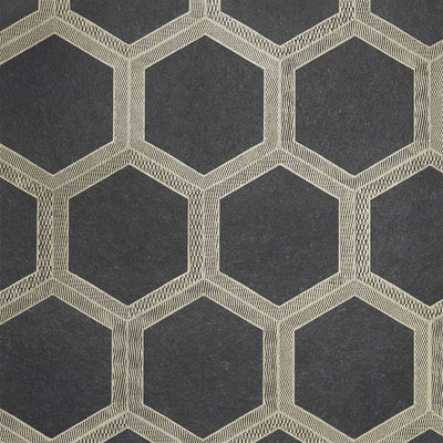 product image of Zardozi Wallpaper in Charcoal from the Zardozi Collection by Designers Guild 541