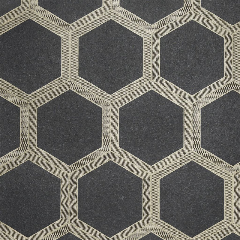 media image for Zardozi Wallpaper in Charcoal from the Zardozi Collection by Designers Guild 267