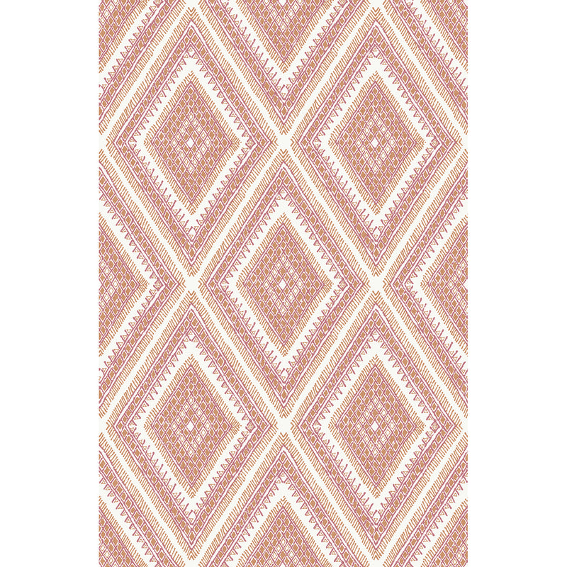 media image for Zaya Tribal Diamonds Wallpaper Wallpaper in Orange from the Pacifica Collection by Brewster Home Fashions 240