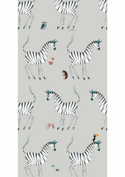 product image for Zebra Kids Wallpaper in Grey by KEK Amsterdam 59