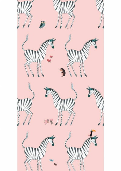 product image for Zebra Kids Wallpaper in Pink by KEK Amsterdam 76