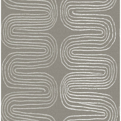product image of Zephyr Abstract Stripe Wallpaper in Brown from the Celadon Collection by Brewster Home Fashions 574