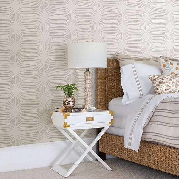 media image for Zephyr Abstract Stripe Wallpaper in Grey from the Celadon Collection by Brewster Home Fashions 296