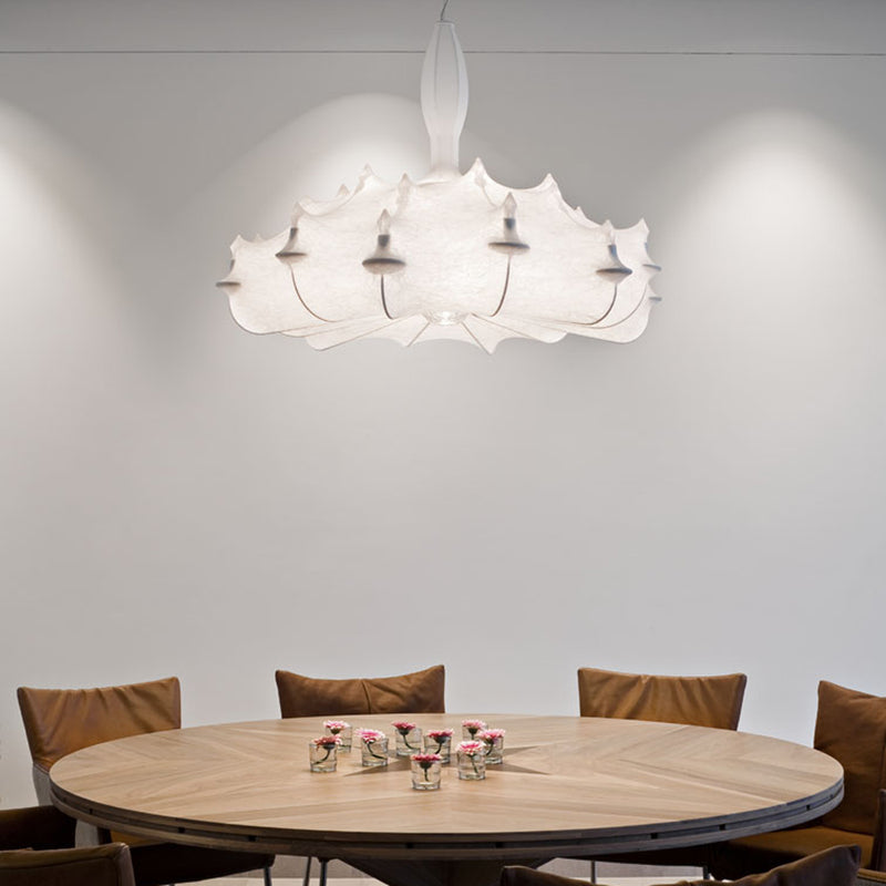 media image for Zeppelin Plastic and Steel White Pendant Lighting 269