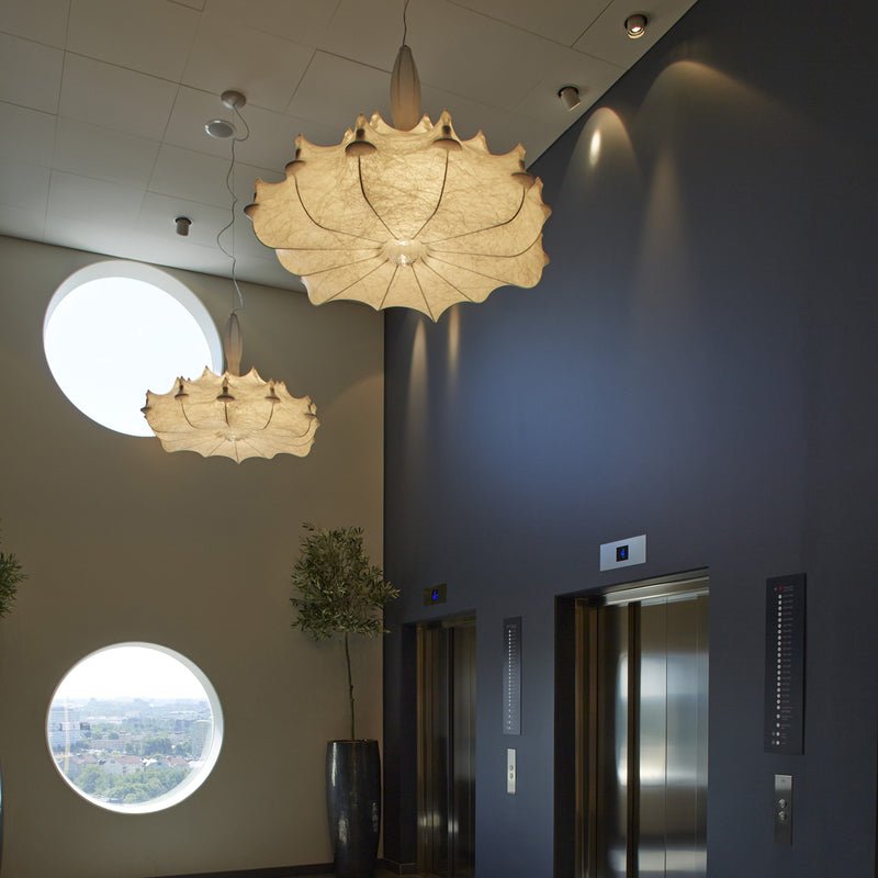 media image for Zeppelin Plastic and Steel White Pendant Lighting 27