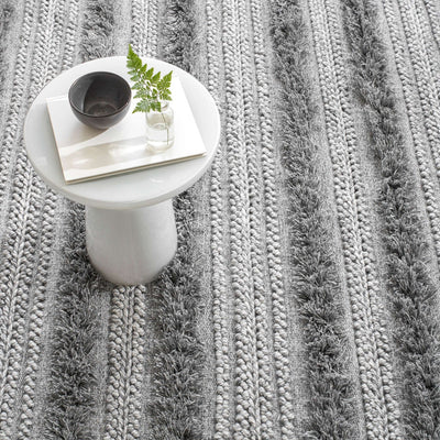 product image for Zhara Stripe Grey Handwoven Indoor/Outdoor Rug 2 99