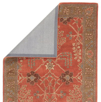 product image for pm51 chambery handmade floral orange brown area rug design by jaipur 4 10