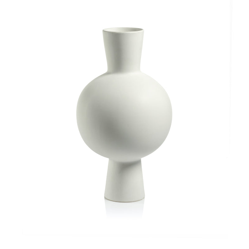 media image for ozamiz tall white stoneware vase by zodax ch 5953 1 277