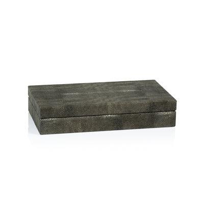 product image of bari faux shagreen leather decorative box by zodax ch 5976 1 570