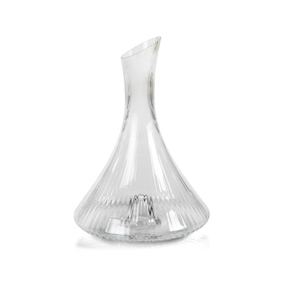 product image for benin fluted flask glass decanter by zodax ch 6021 1 90