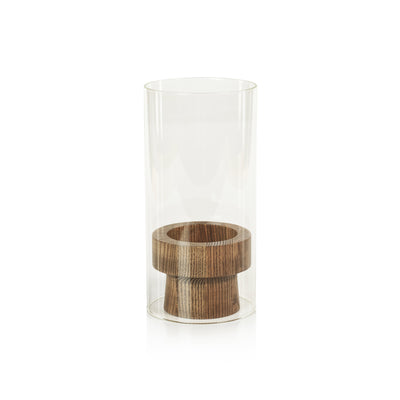 product image for loreto hurricane glass pillar candle holder by zodax ch 6029 5 94
