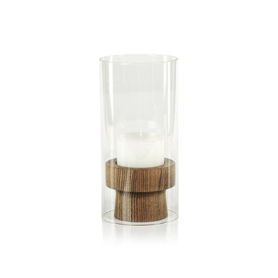 product image for loreto hurricane glass pillar candle holder by zodax ch 6029 6 49