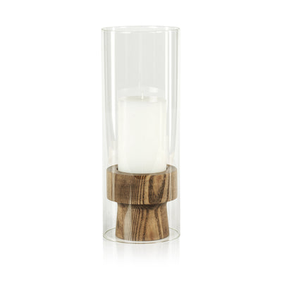 product image for loreto hurricane glass pillar candle holder by zodax ch 6029 2 77
