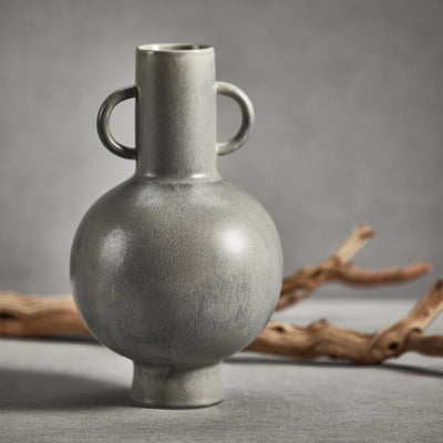 product image for avesta tall gray stoneware vase by zodax ch 6237 3 88